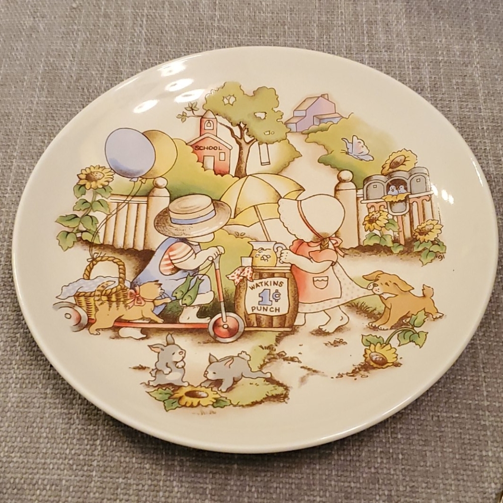 Country kids collector's dessert plate